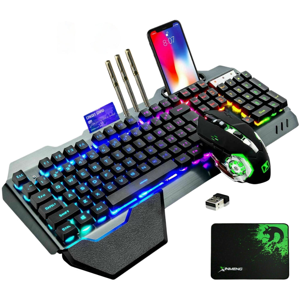 RGB LED Backlit Wireless Gaming Keyboard Mouse Set