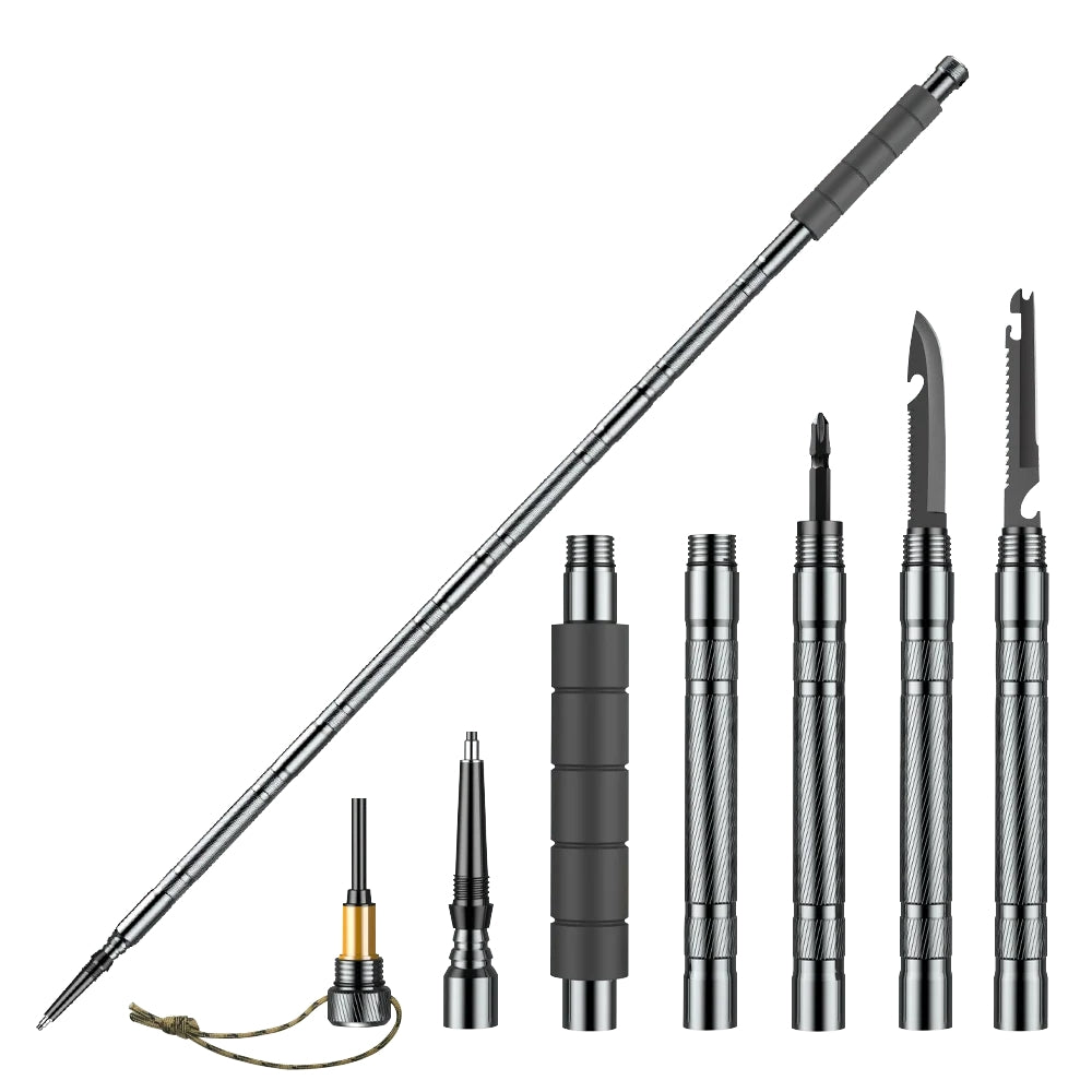 Lightweight Collapsible Hiking Trekking Poles Multifunctional Walking Stick