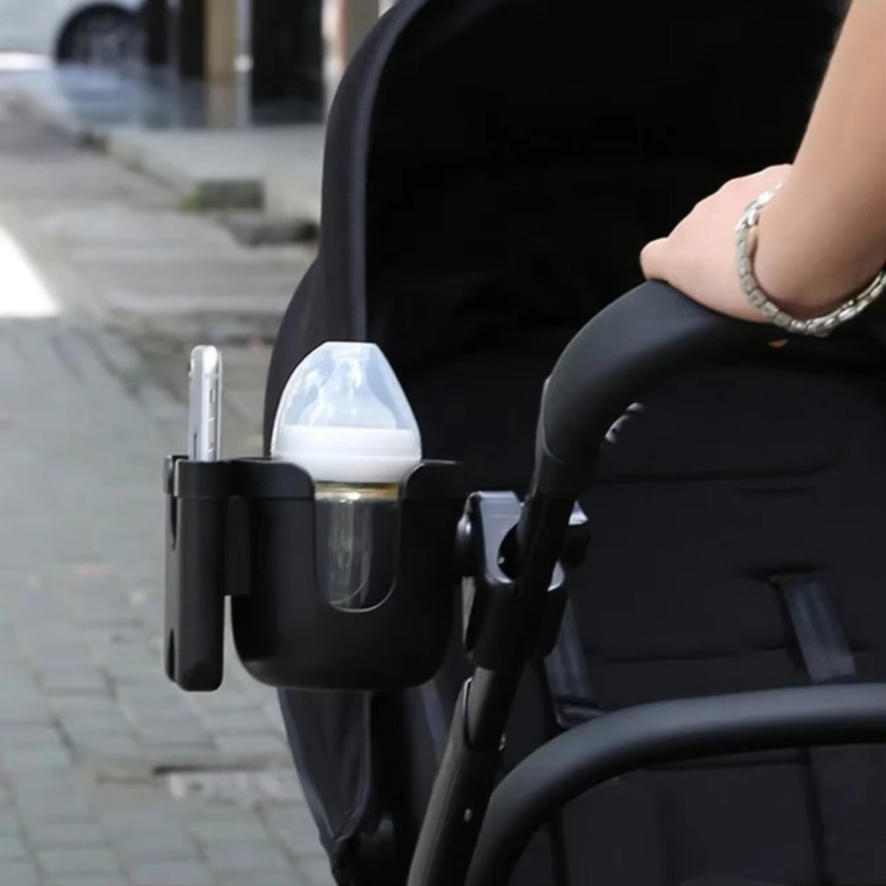 Pram Cup and Phone Holder Anti-Slip Stroller Bottle Holder Accessories