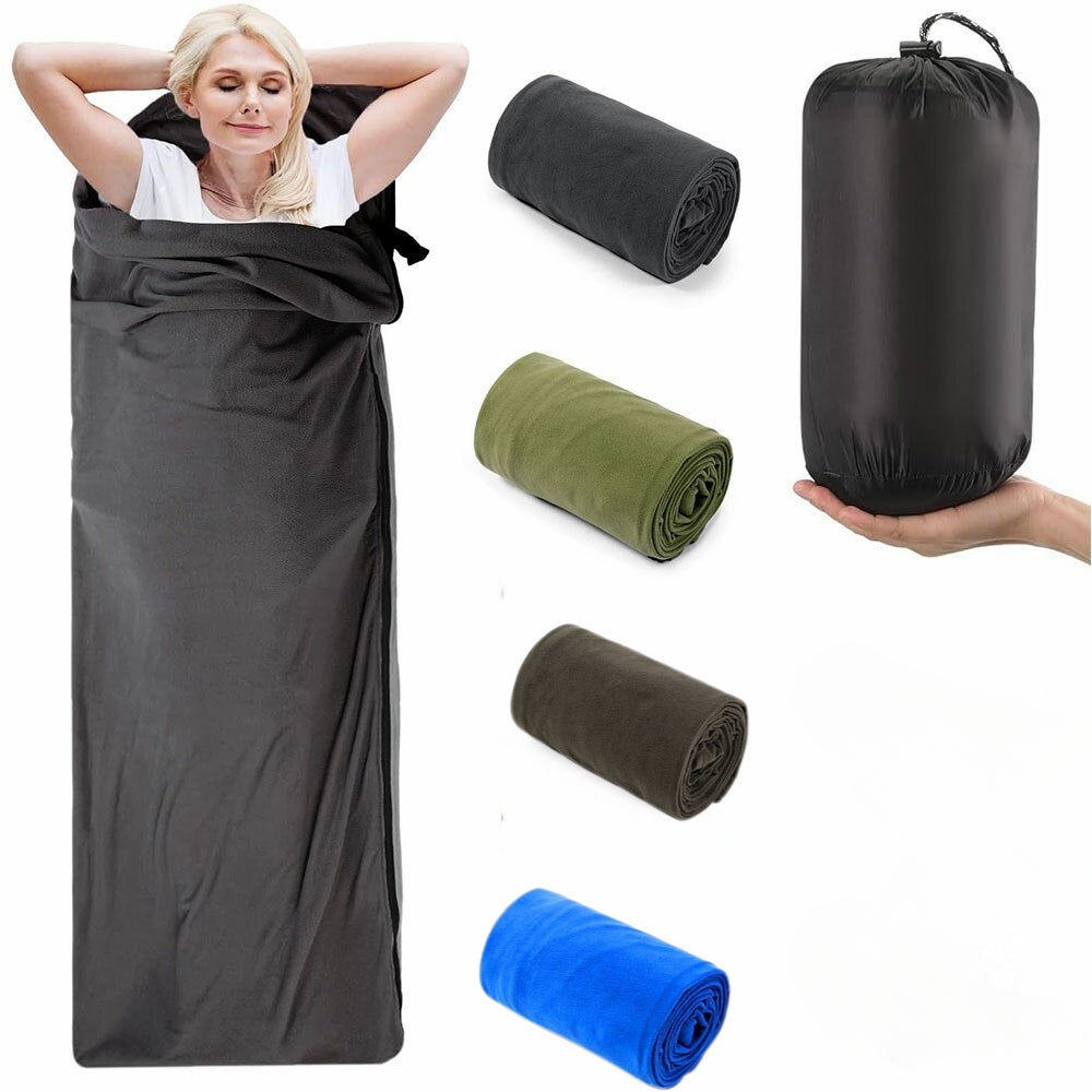 Ultra-Light Portable Fleece Sleeping Bag Liner for Outdoor Camping