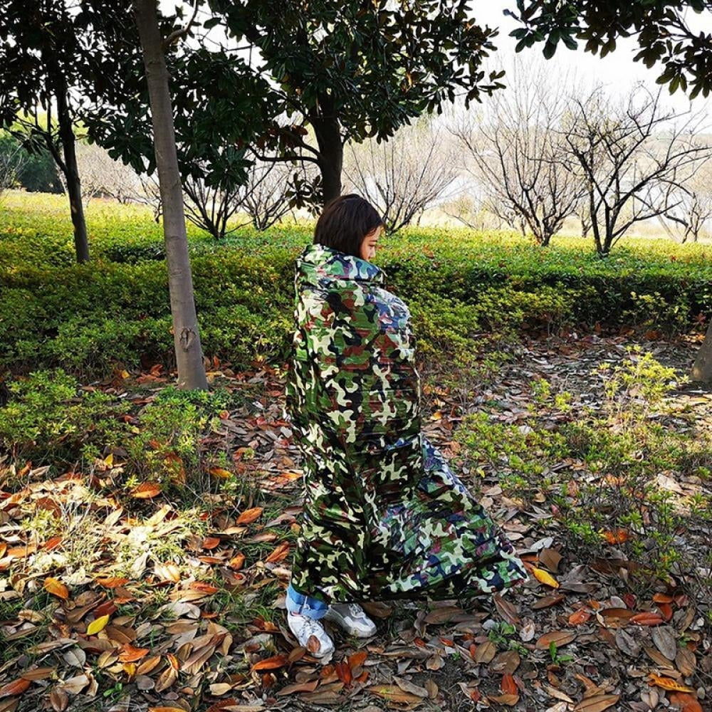 Camouflage Waterproof Emergency Sleeping Bag for Outdoor Camping and Survival