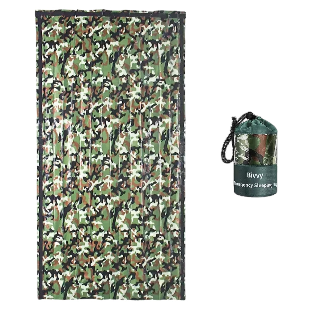Camouflage Waterproof Emergency Sleeping Bag for Outdoor Camping and Survival