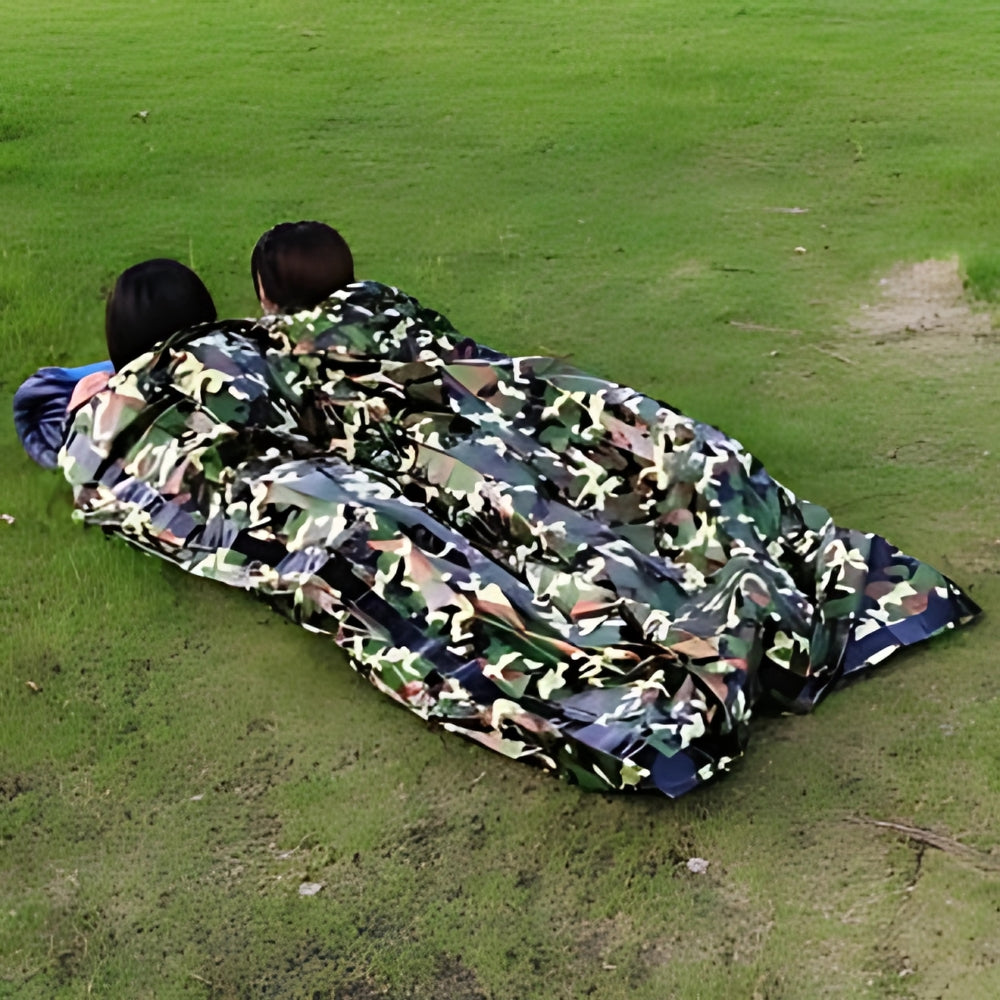 Camouflage Waterproof Emergency Sleeping Bag for Outdoor Camping and Survival