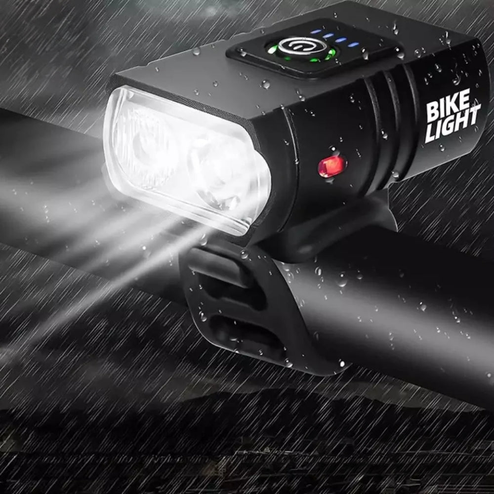USB Rechargeable Bike Light LED Headlight 6 Modes