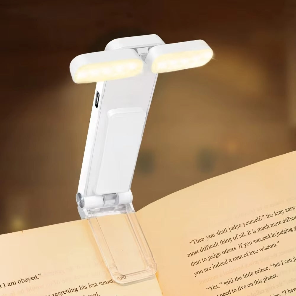 USB Rechargeable LED Clip-On Book Light for Bedtime Reading