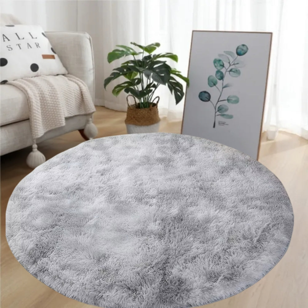 Ultra Soft Fluffy Round Shaggy Rug Carpet for Kids Bedroom