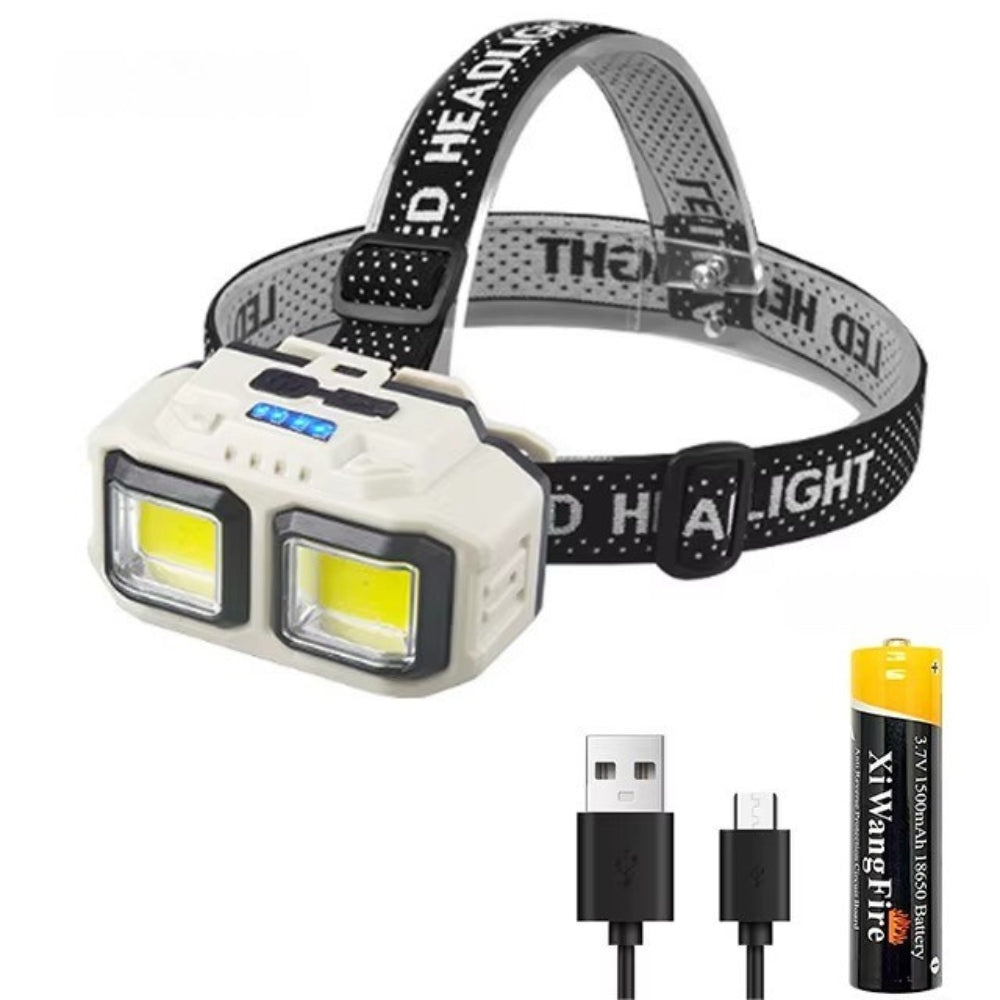 LED Induction Headlamp Waterproof Rechargeable Flashlight for Outdoor