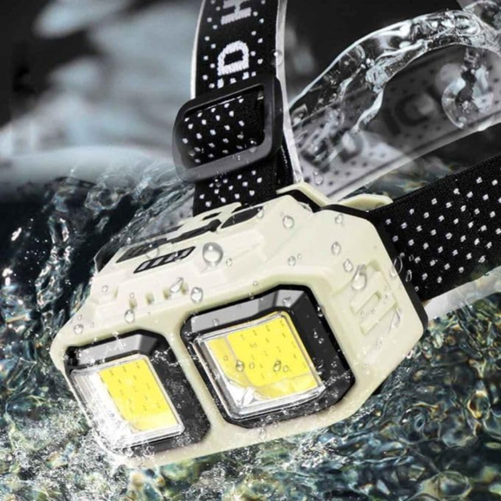 LED Induction Headlamp Waterproof Rechargeable Flashlight for Outdoor