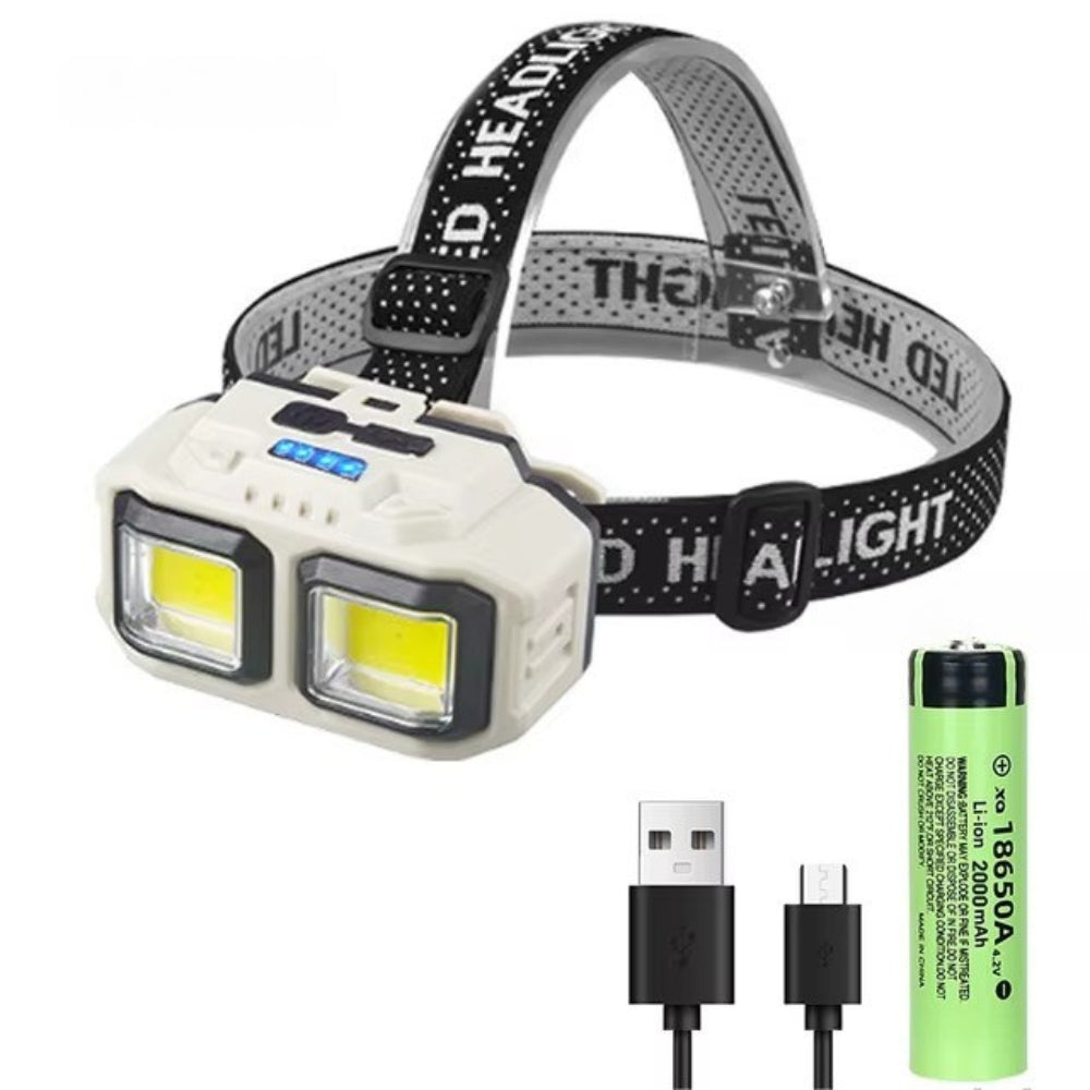 LED Induction Headlamp Waterproof Rechargeable Flashlight for Outdoor