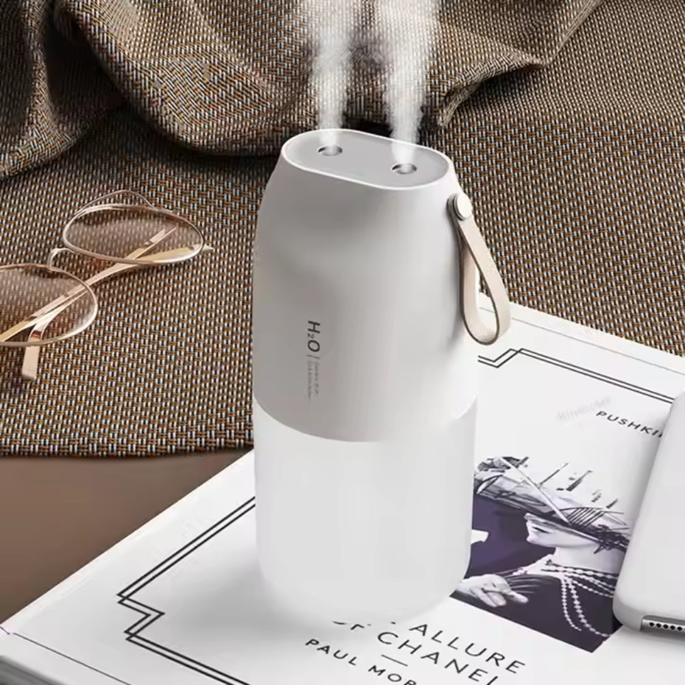 Portable Double Mist Air Humidifier with USB Rechargeable Battery