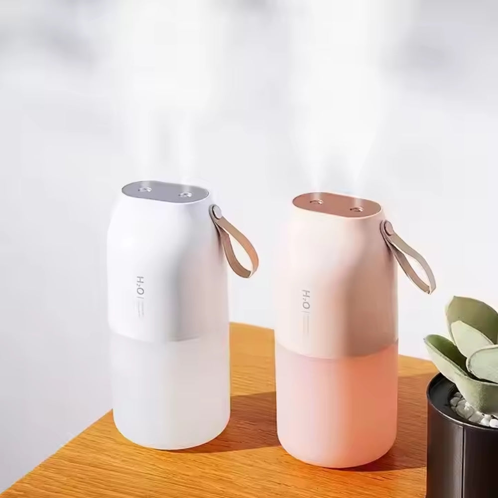 Portable Double Mist Air Humidifier with USB Rechargeable Battery