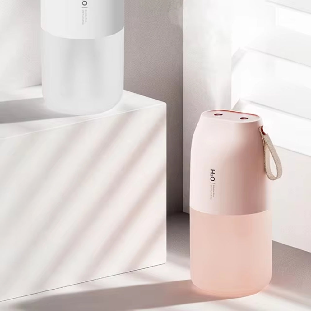 Portable Double Mist Air Humidifier with USB Rechargeable Battery