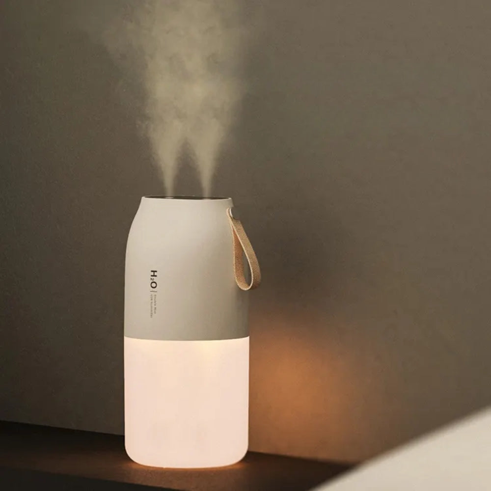 Portable Double Mist Air Humidifier with USB Rechargeable Battery