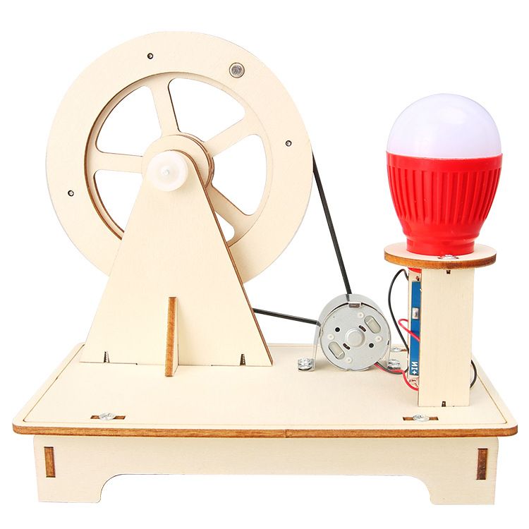 Hand Cranked DIY Generator Kit for Students and Kids