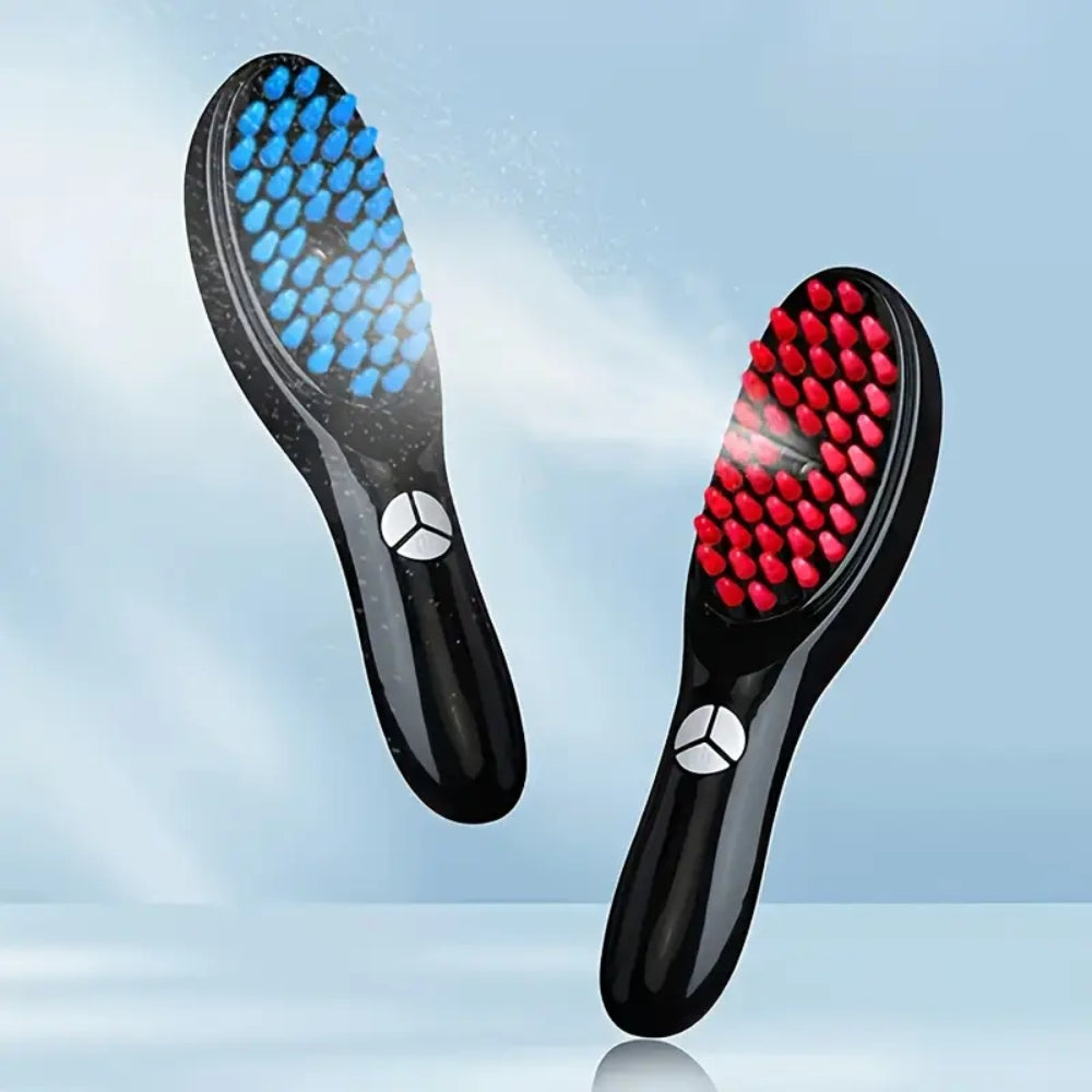Electric Scalp Massager Comb with LED and Hair Growth Spray Function