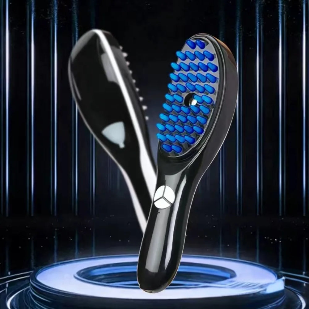 Electric Scalp Massager Comb with LED and Hair Growth Spray Function