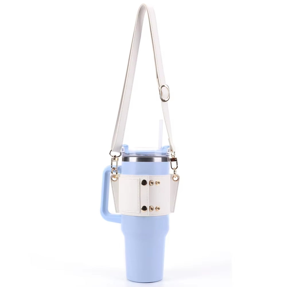 Water Bottle Holder with Adjustable Strap for Stanley Tumblers