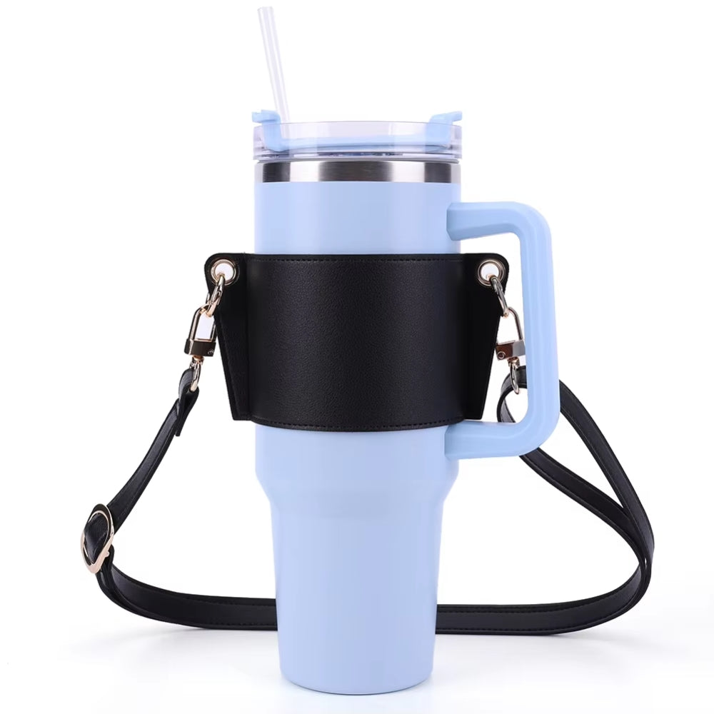 Water Bottle Holder with Adjustable Strap for Stanley Tumblers