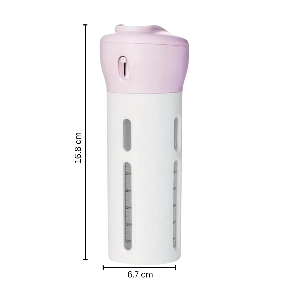 4 in 1 Portable Refillable Travel Liquid Dispenser Bottle for Shampoo Lotion and Perfume