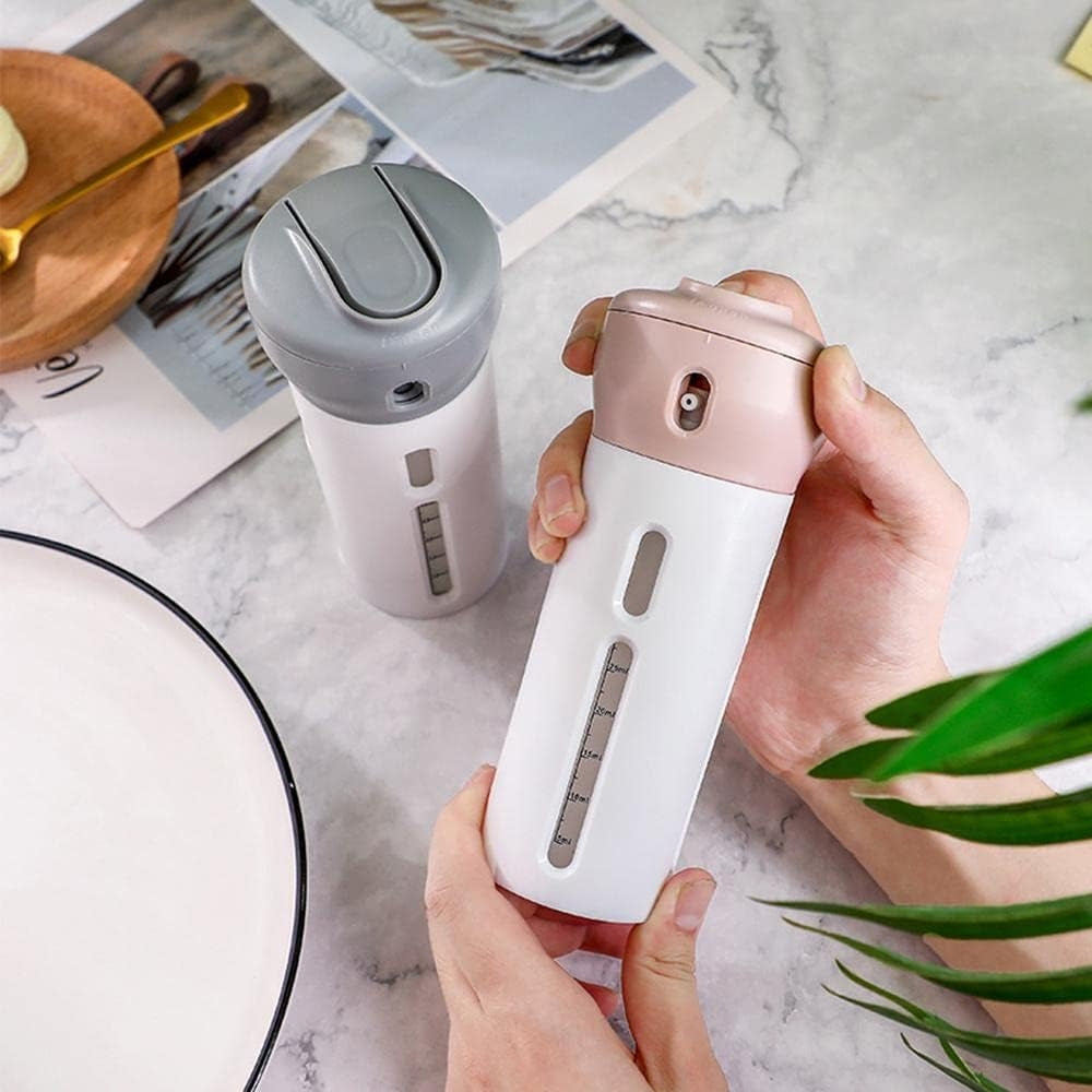 4 in 1 Portable Refillable Travel Liquid Dispenser Bottle for Shampoo Lotion and Perfume