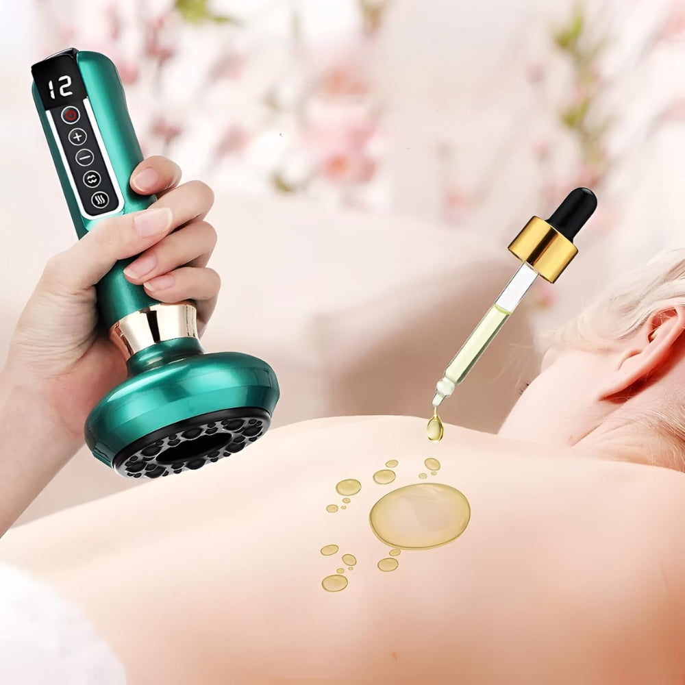 Electric Cupping Massager with Vacuum Suction and Infrared Heat