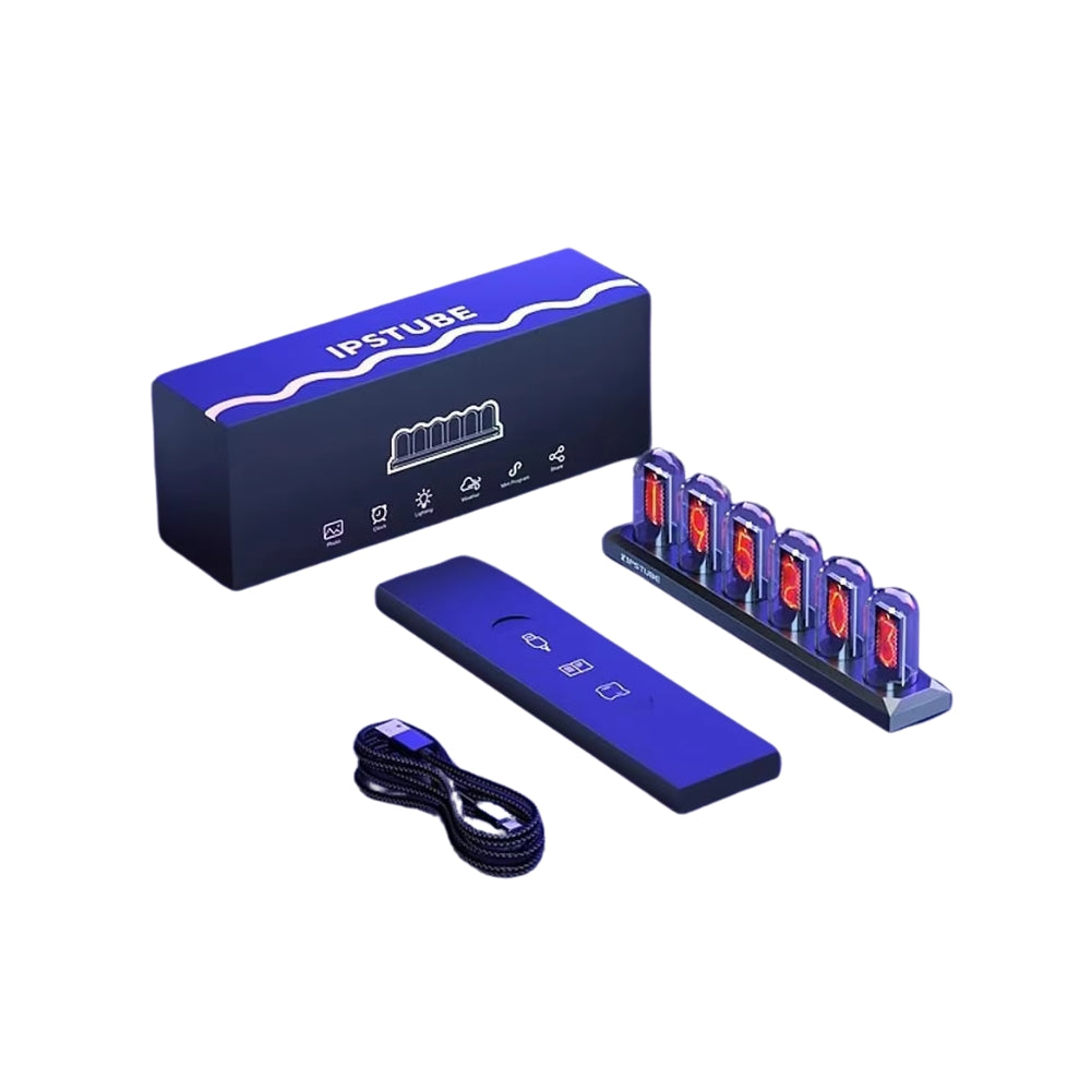 USB RGB Nixie Clock IPS Color Screen Aluminum Frame