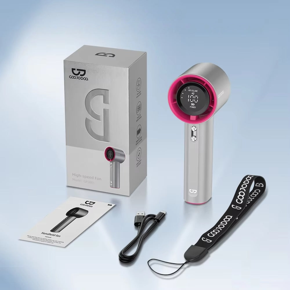 Rechargeable Portable Mini Fan with 100 Speed Digital Display