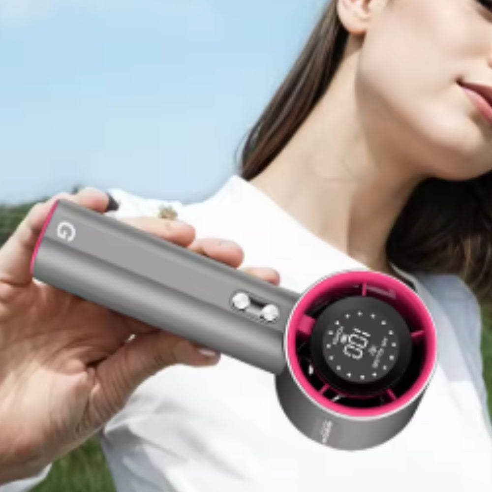 Rechargeable Portable Mini Fan with 100 Speed Digital Display