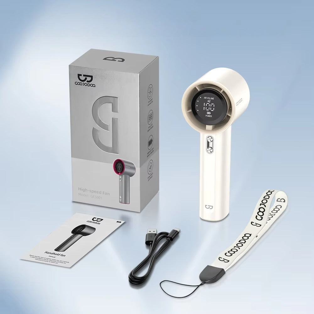 Rechargeable Portable Mini Fan with 100 Speed Digital Display