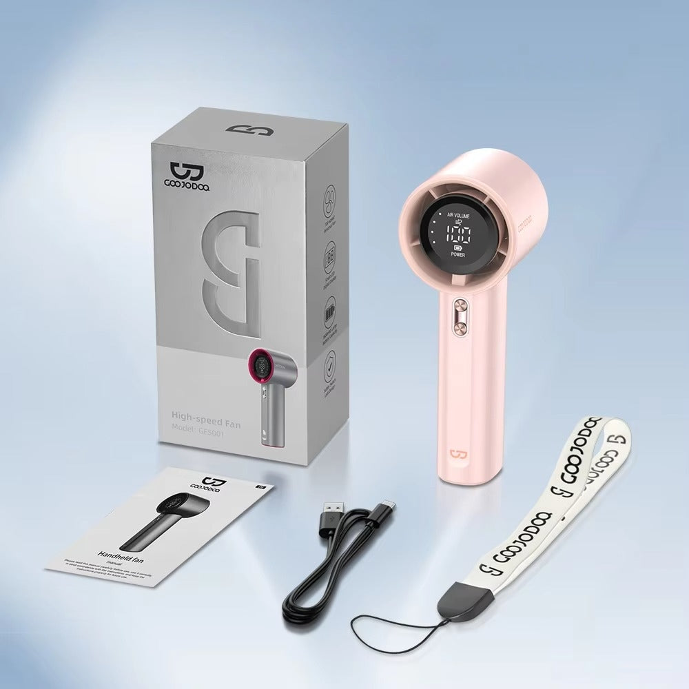 Rechargeable Portable Mini Fan with 100 Speed Digital Display