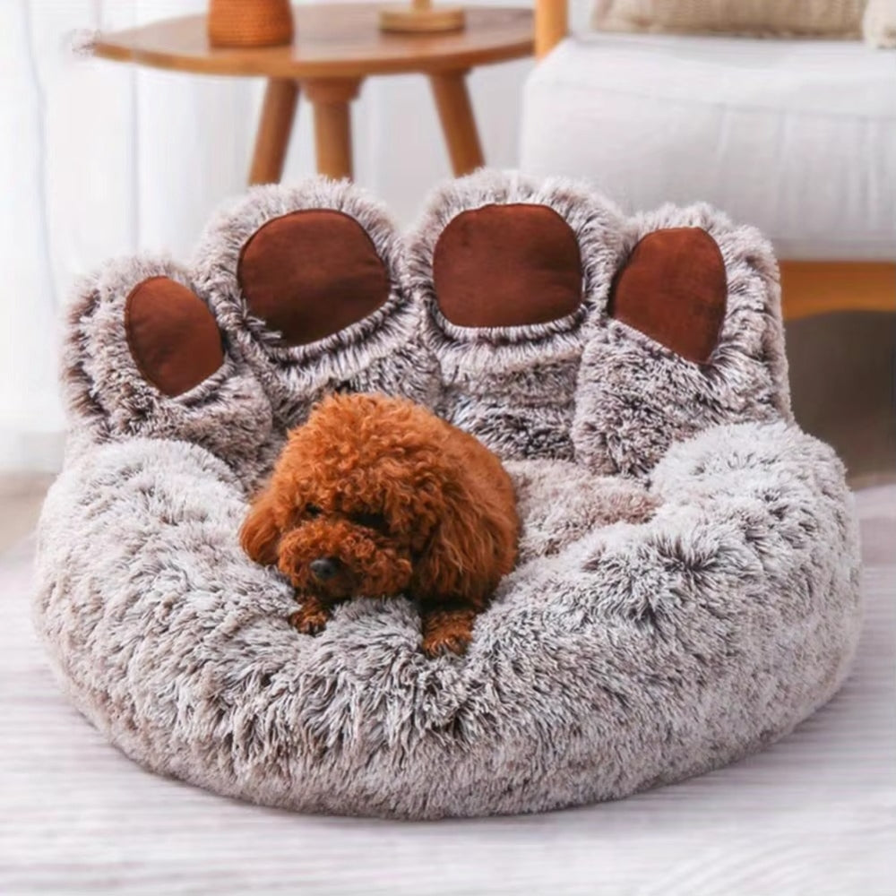 Fluffy Plush Dog Bed Large Small Pet Bed Sofa for Cats Puppy