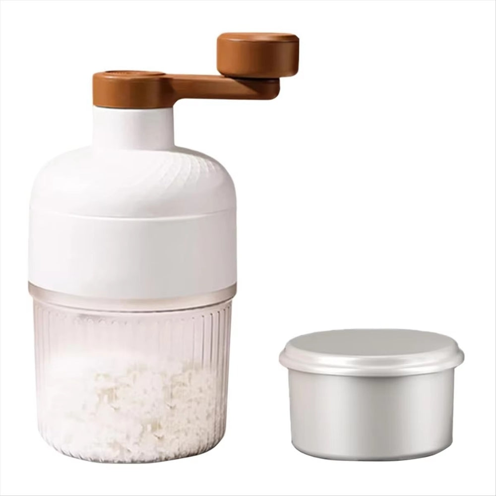 Mini Ice Crusher Hand Operated Shaved Ice Milkshake Maker