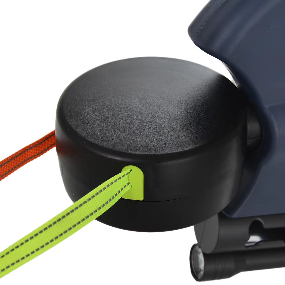 Retractable Dual Dog Leash with LED Light and Independent Braking