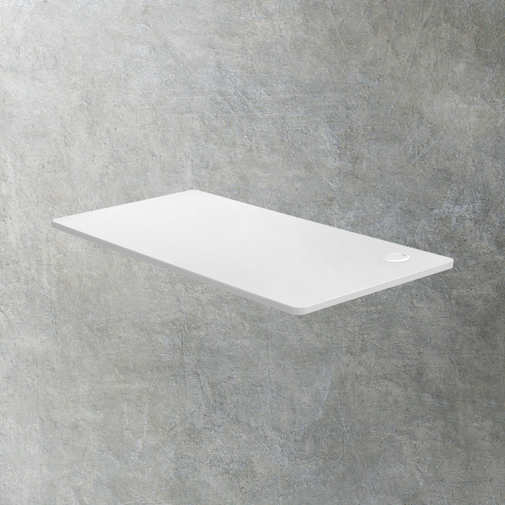 120cm Standing Desk Board with Drilled Hole White