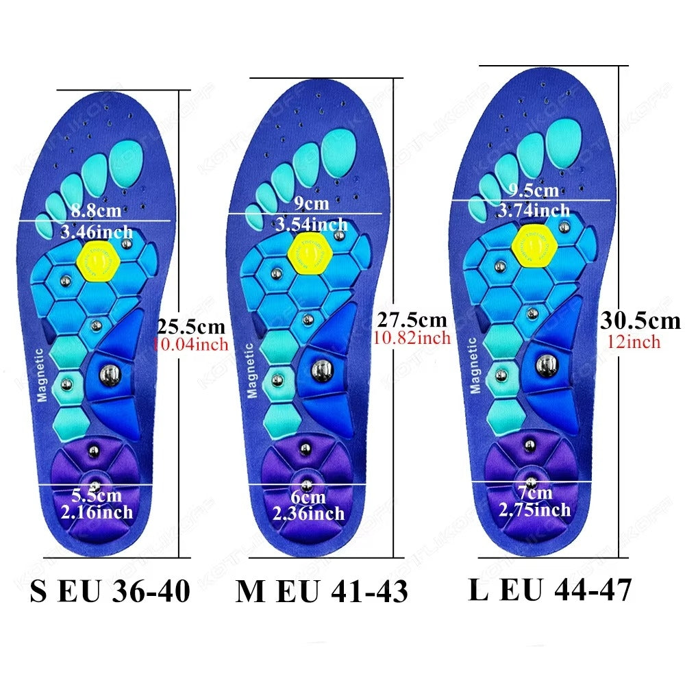 Magnetic Therapy Sports Insoles for Foot Massage Weight Loss and Health