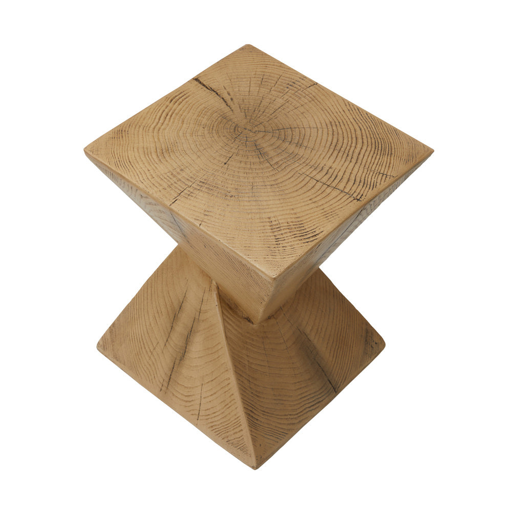Side Table Terrazzo Concrete Wooden Natural