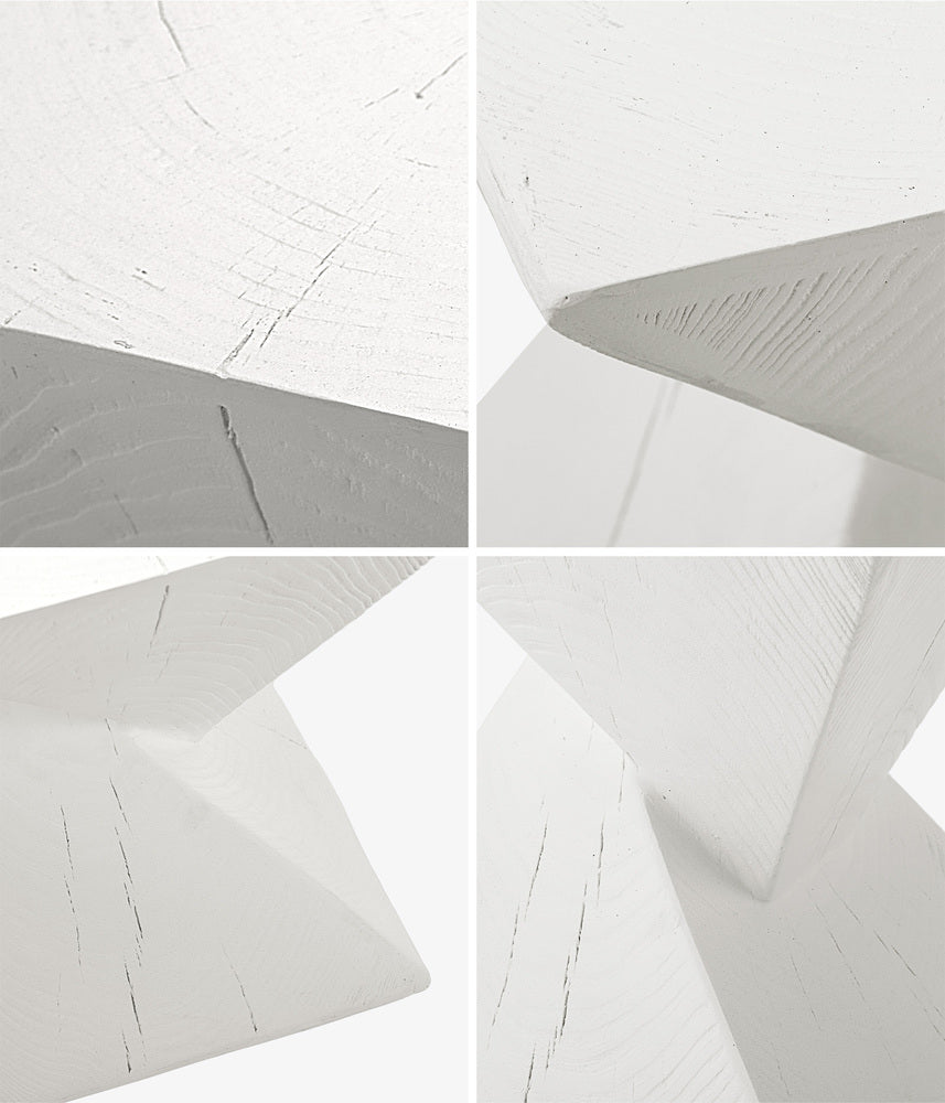 Side Table Terrazzo Concrete White