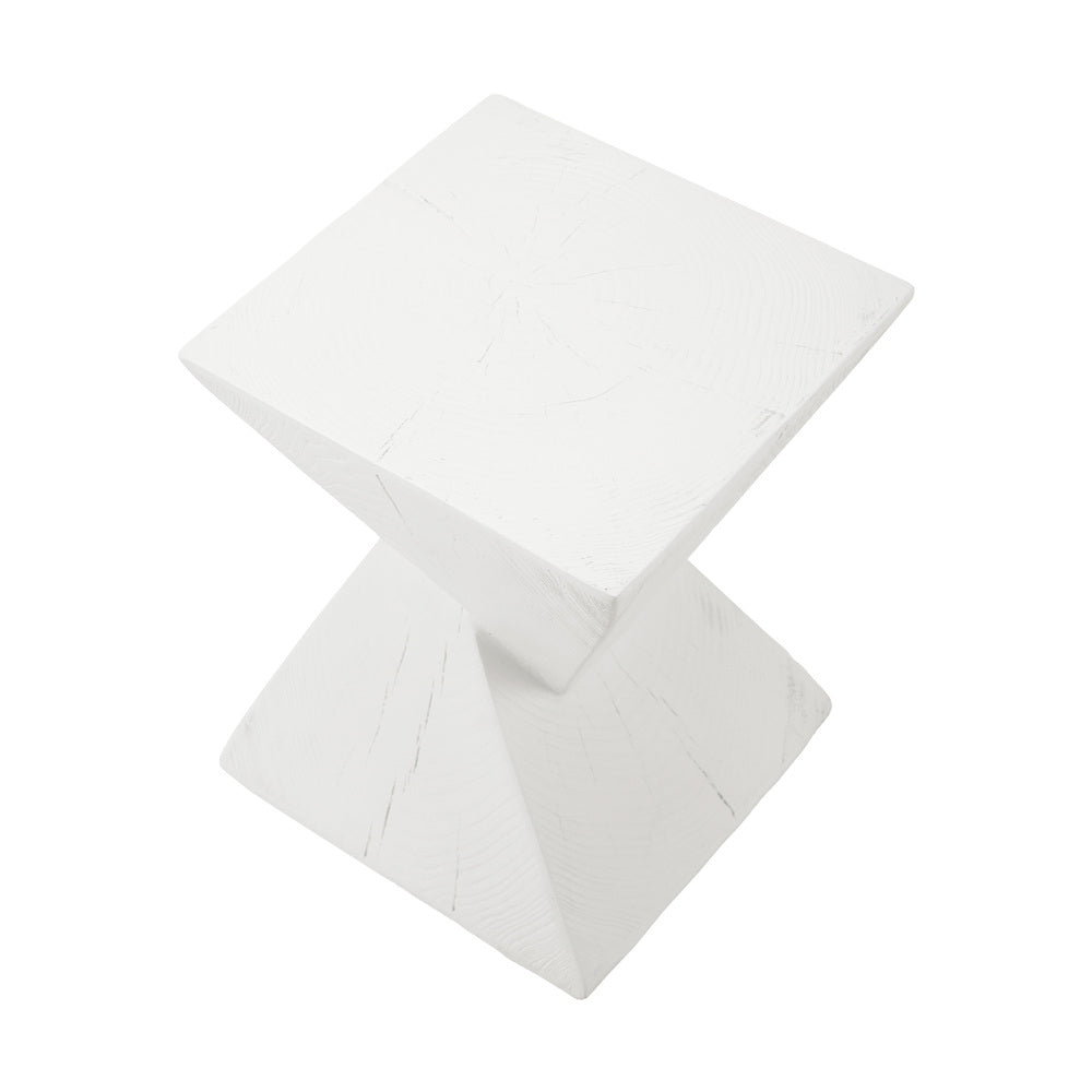 Side Table Terrazzo Concrete White