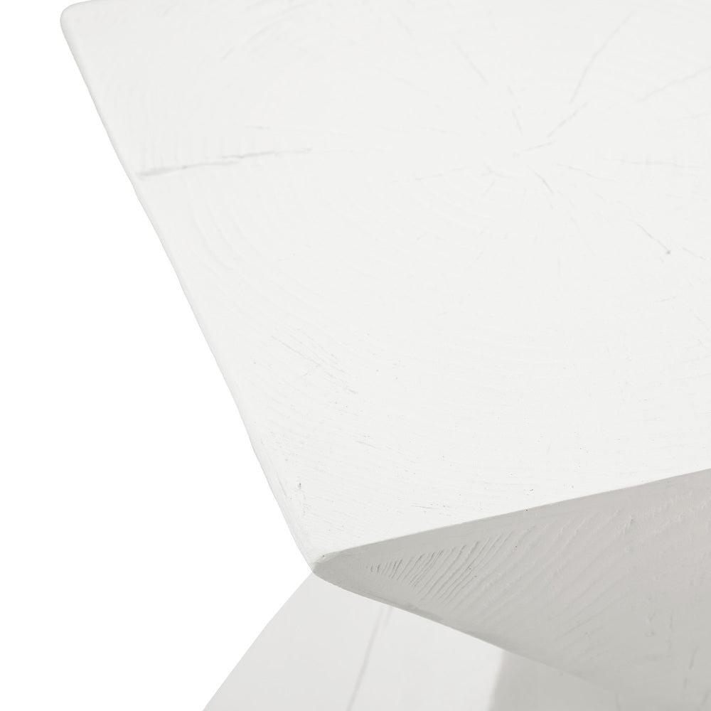 Side Table Terrazzo Concrete White