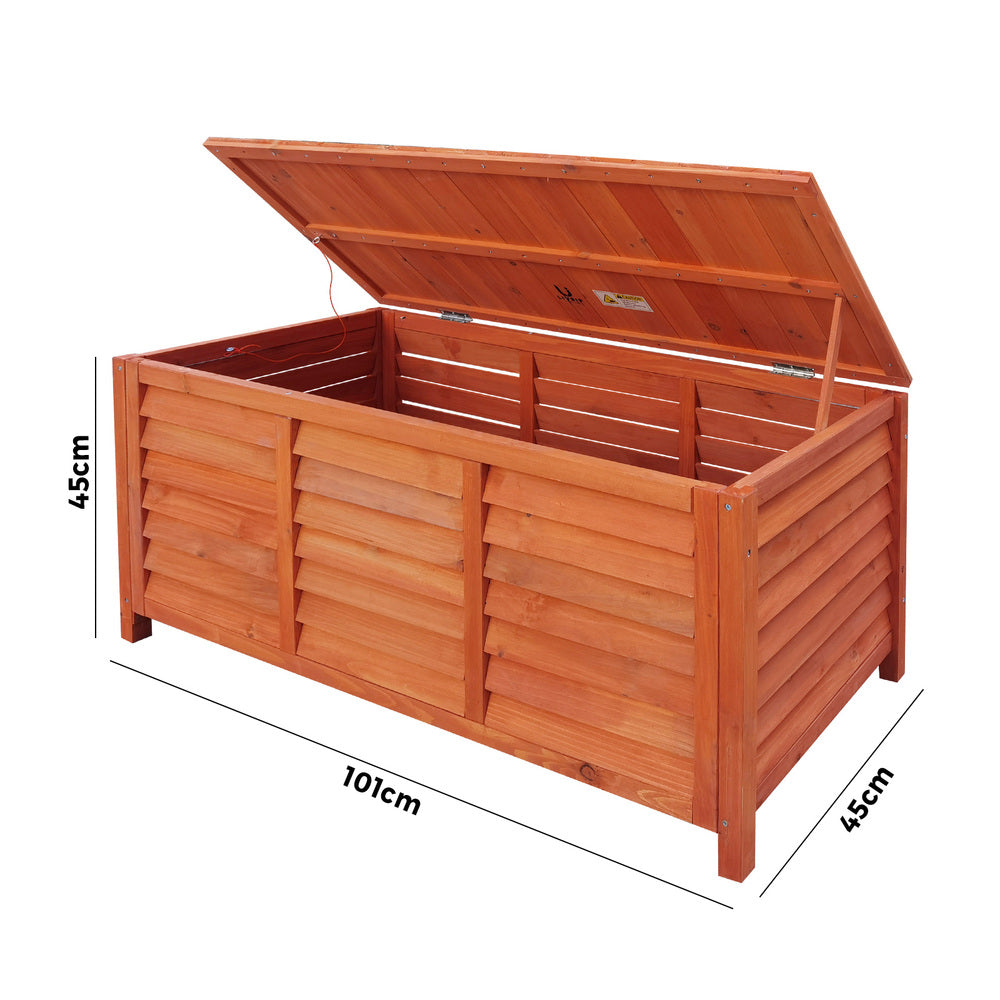 Outdoor Storage Box Wooden Garden Bench