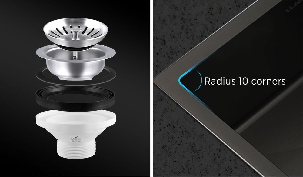 Black Stainless Steel Single Bowl Sink