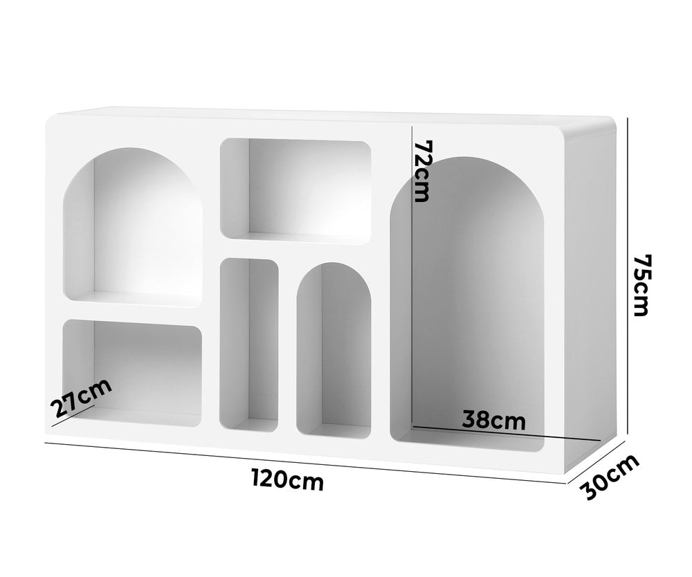 Display Cabinet with 6 Asymmetrical Shelves
