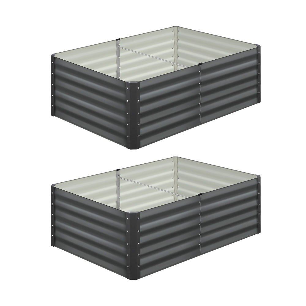 2 pcs Galvanized Steel Garden Bed