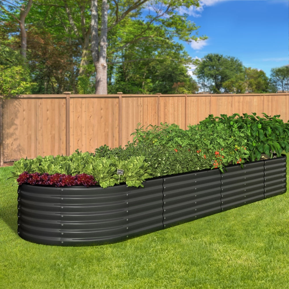 Oval Raised Garden Bed Galvanized Steel