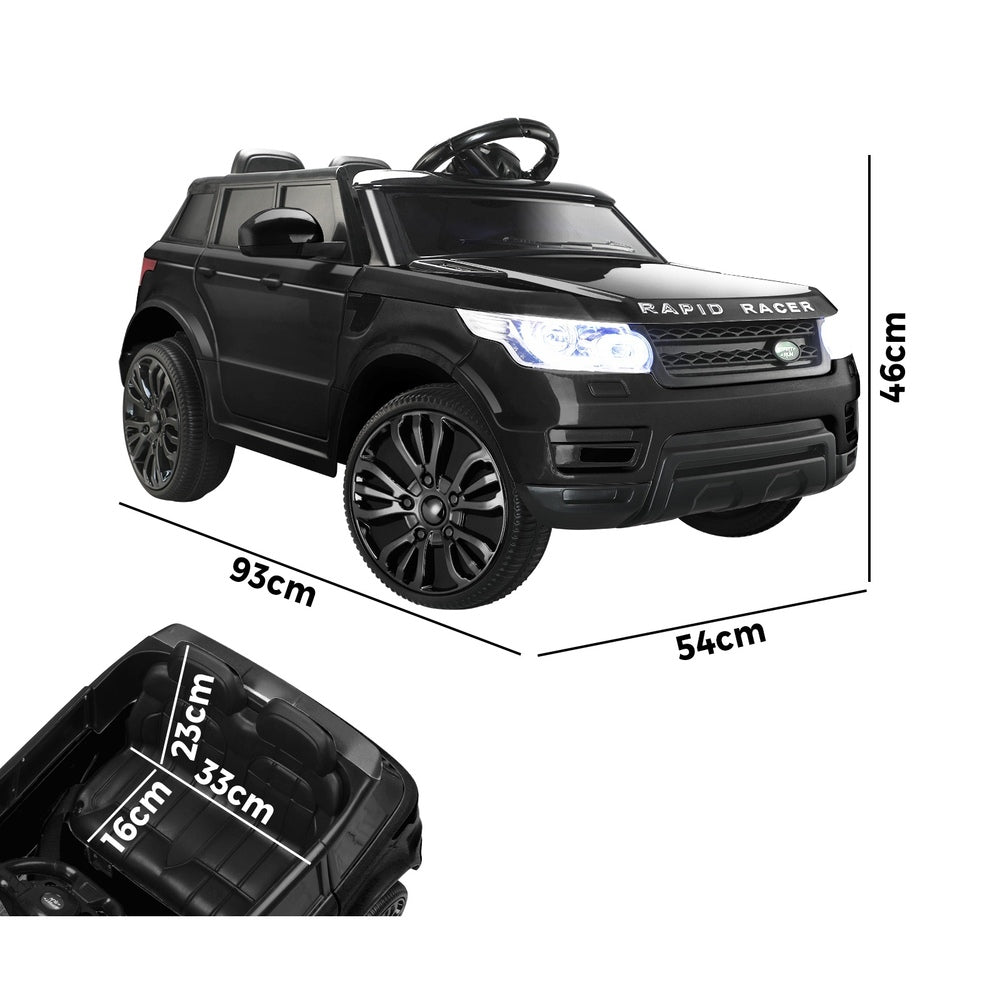 Kids Ride-On Car with MP3 LED Lights Black