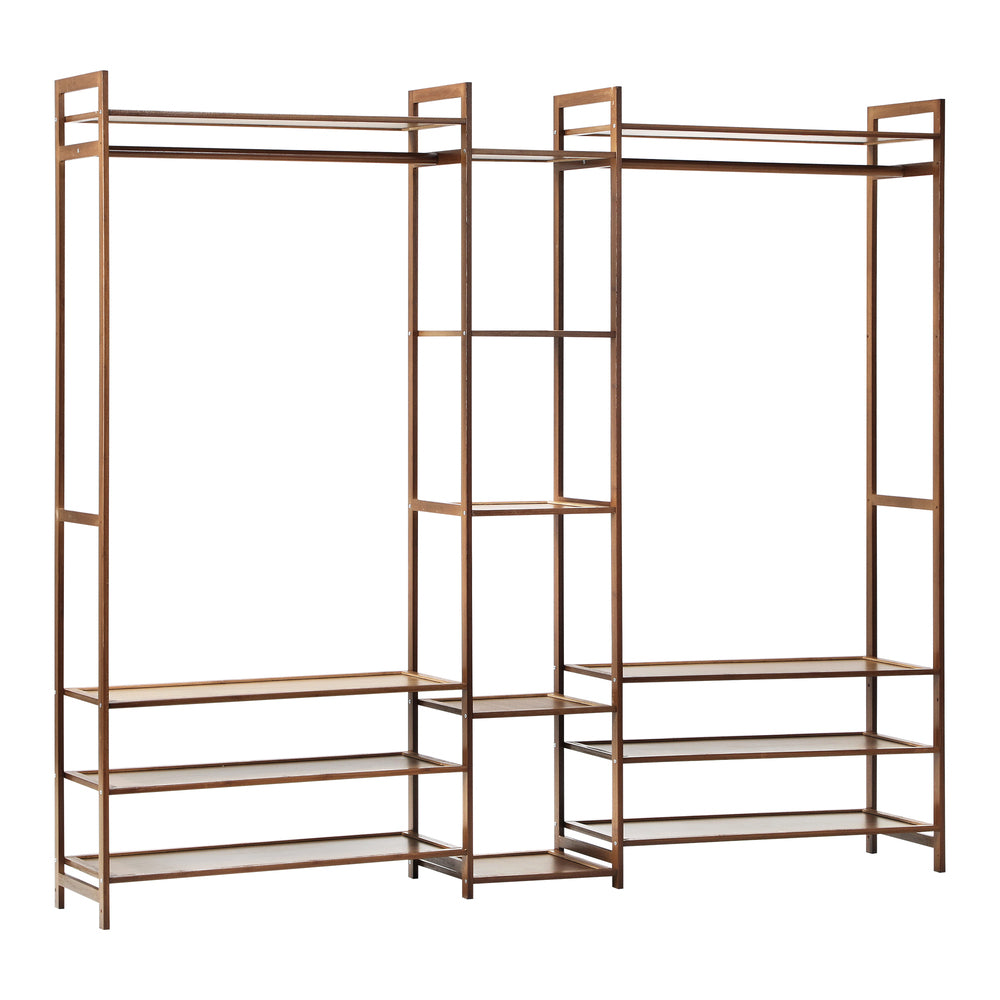 Open Wardrobe Organizer with 13 Display Shelves