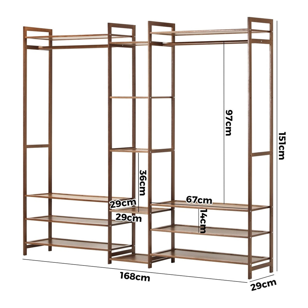 Open Wardrobe Organizer with 13 Display Shelves