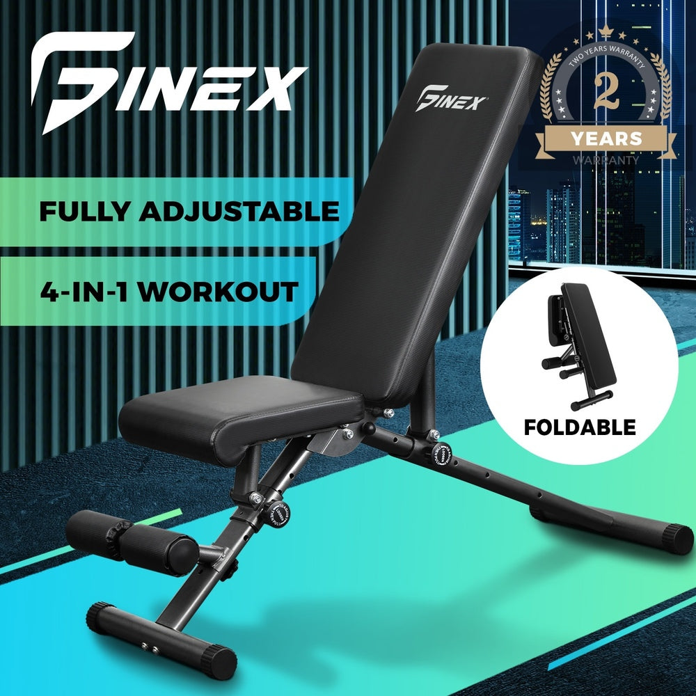 FID Dumbbell Weight Bench Flat Incline Decline Adjustable