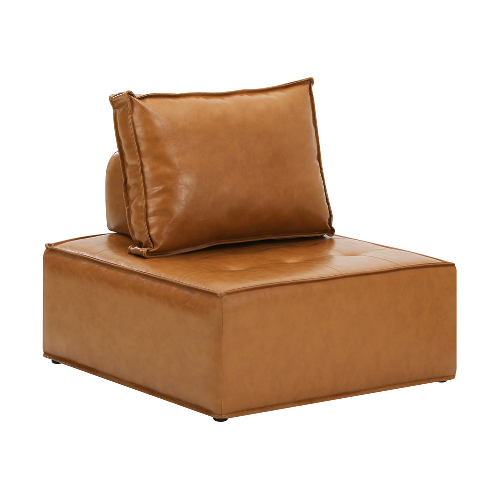 PU Leather Couch Sofa Brown