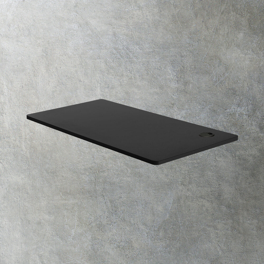 Standing Desk Tabletop with Drilled Hole Black 120x60cm